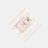 Serviette En Papier Cœurs roses et or Paris Parfum Chic Mode (Coin)