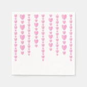 Serviette En Papier Coeurs roses mignonette Saint Valentin (Devant)