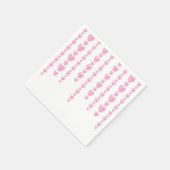 Serviette En Papier Coeurs roses mignonette Saint Valentin (Coin)