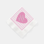 Serviette En Papier Coeurs roses mignons motif romantique (Coin)
