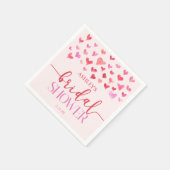 Serviette En Papier Cœurs Roses Rouges Mariage Saint-Valentin  (Coin)