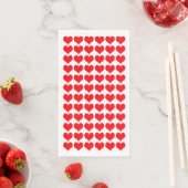 Serviette En Papier Coeurs rouges (En situation)