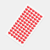 Serviette En Papier Coeurs rouges (Coin)