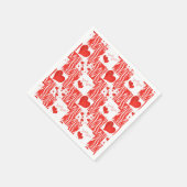 Serviette En Papier Coeurs rouges, amour. (Coin)