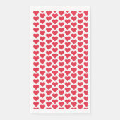 Serviette En Papier ❤️ Coeurs rouges mignons (Devant)
