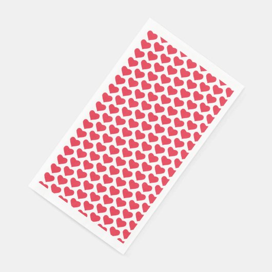 Serviette En Papier ❤️ Coeurs rouges mignons (Coin)