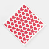 Serviette En Papier ❤️ Coeurs rouges mignons (Coin)