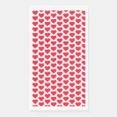 Serviette En Papier ❤️ Coeurs rouges mignons rose (Devant)
