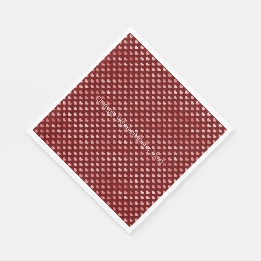 Serviette En Papier Coeurs rouges roses Ombre (Coin)