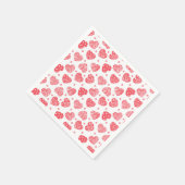 Serviette En Papier Cœurs rouges Saint-Valentin Amour (Coin)