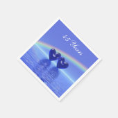 Serviette En Papier Coeurs saphirs du 45e anniversaire (Coin)