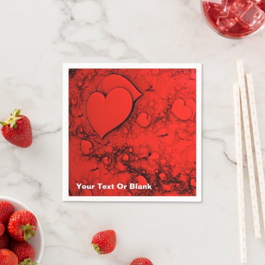 Serviette En Papier Coeurs sensibles (En situation)
