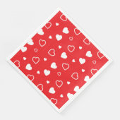 Serviette En Papier Coeurs stylisés motif 4 (Coin)