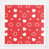 Serviette En Papier Coeurs stylisés motif 4 (Devant)