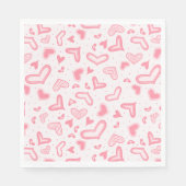 Serviette En Papier Coeurs valentin fantaisistes (Devant)