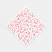 Serviette En Papier Coeurs valentin fantaisistes (Coin)