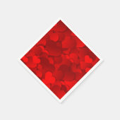 Serviette En Papier Coeurs Valentines (Coin)