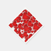 Serviette En Papier Coeurs Valentines (Coin)