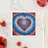 Serviette En Papier CœurTieDye (En situation)