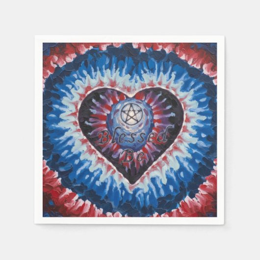 Serviette En Papier CœurTieDye (Devant)