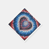 Serviette En Papier CœurTieDye (Coin)