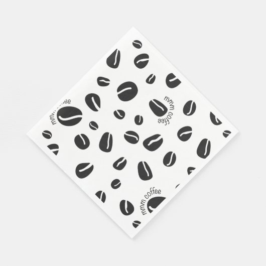 Serviette En Papier Coffee Beans "Mmm Coffee" Papier Serviettes (Coin)
