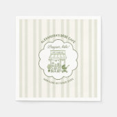 Serviette En Papier Coffee Brewing Bebe Brunch Neutral Baby Shower (Devant)