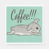 Serviette En Papier Coffee bunny (Devant)