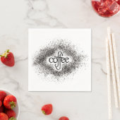 Serviette En Papier Coffee Grounds Cocktail Napkins (2 sets de 50) (En situation)