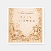Serviette En Papier Coffee Lover Baby Shower (Devant)