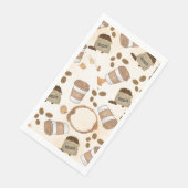 Serviette En Papier Coffee Lover's Dream - Aquarelle Brown pour (Coin)
