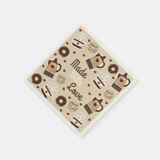 Serviette En Papier Coffee Pot and Cup (Coin)