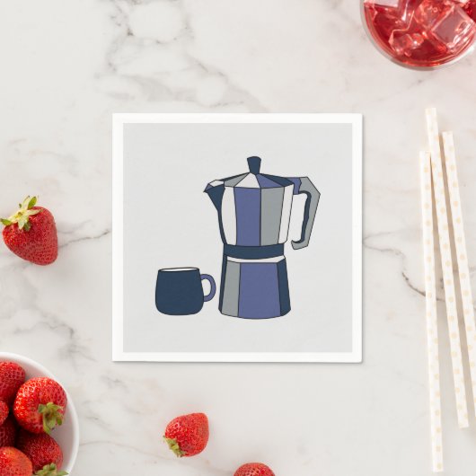Serviette En Papier Coffee Pot Café Mug Party (En situation)
