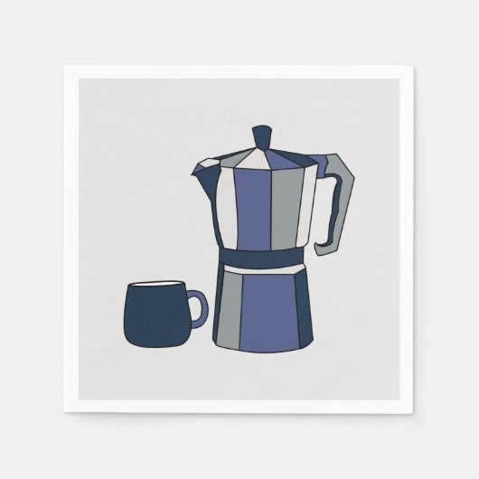 Serviette En Papier Coffee Pot Café Mug Party (Devant)