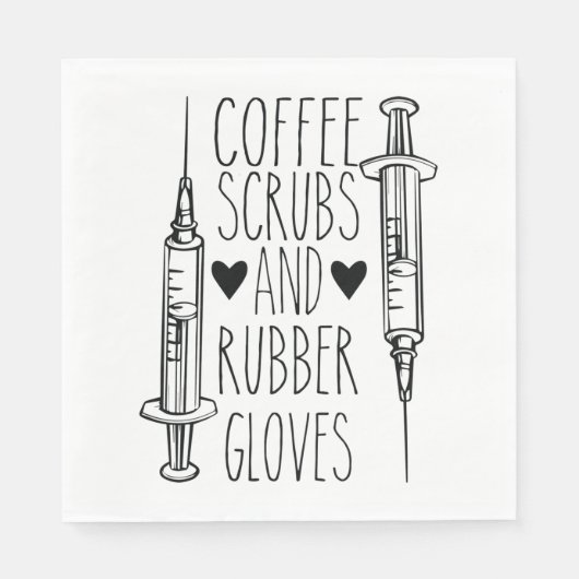 Serviette En Papier Coffee Scrubs Et Gants En Caoutchouc Serviettes (Devant)