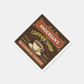 Serviette En Papier Coffee shop with Mug Create Your Own Personalized (Coin)