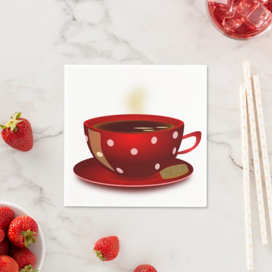 Serviette En Papier Coffee Thème Napkins (En situation)