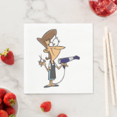 Serviette En Papier Coiffeur Avec Ciseaux (En situation)