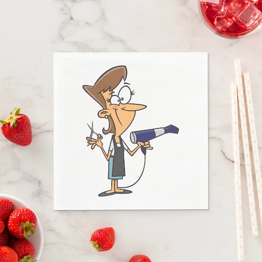 Serviette En Papier Coiffeur Avec Ciseaux