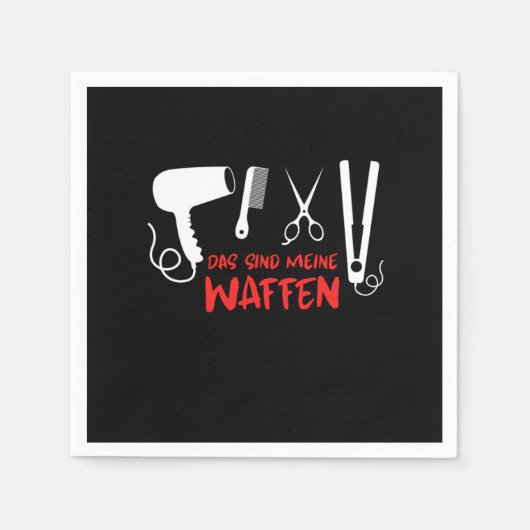 Serviette En Papier Coiffeur Coiffeur Stylust Sèche cheveux Salon des (Devant)