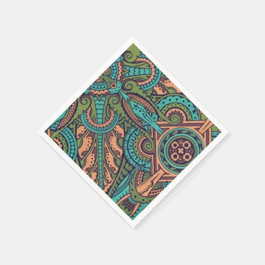 Serviette En Papier Coiffeur motif Art nouveau abstrait (Coin)