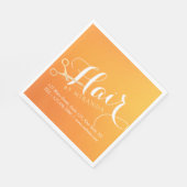 Serviette En Papier Coiffeur Salon de maquillage Chic Orange Ciseaux o (Coin)