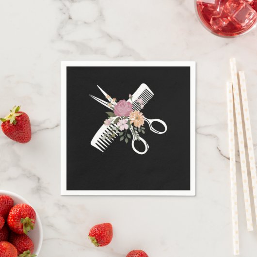 Serviette En Papier Coiffeuse (En situation)