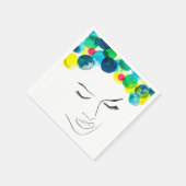 Serviette En Papier Coiffure de bulle psychédélique (Coin)