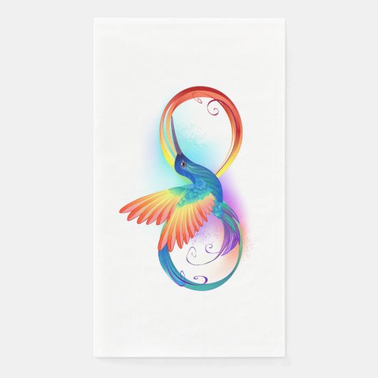 Serviette En Papier Colibri arc-en-ciel avec symbole Infinity (Devant)