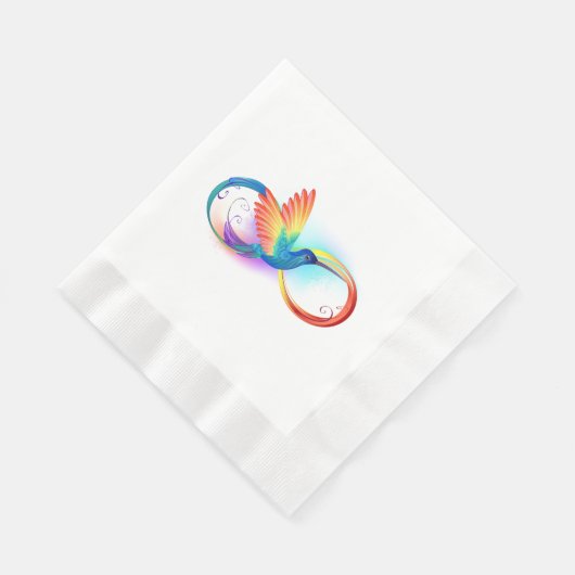 Serviette En Papier Colibri arc-en-ciel avec symbole Infinity (Coin)