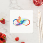 Serviette En Papier Colibri arc-en-ciel avec symbole Infinity (En situation)