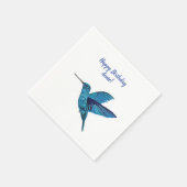 Serviette En Papier Colibri bleu (Coin)