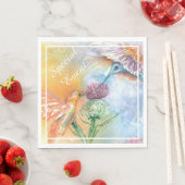 Serviette En Papier Colibri coloré (En situation)