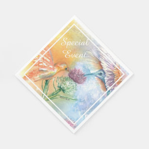 Serviette En Papier Colibri coloré